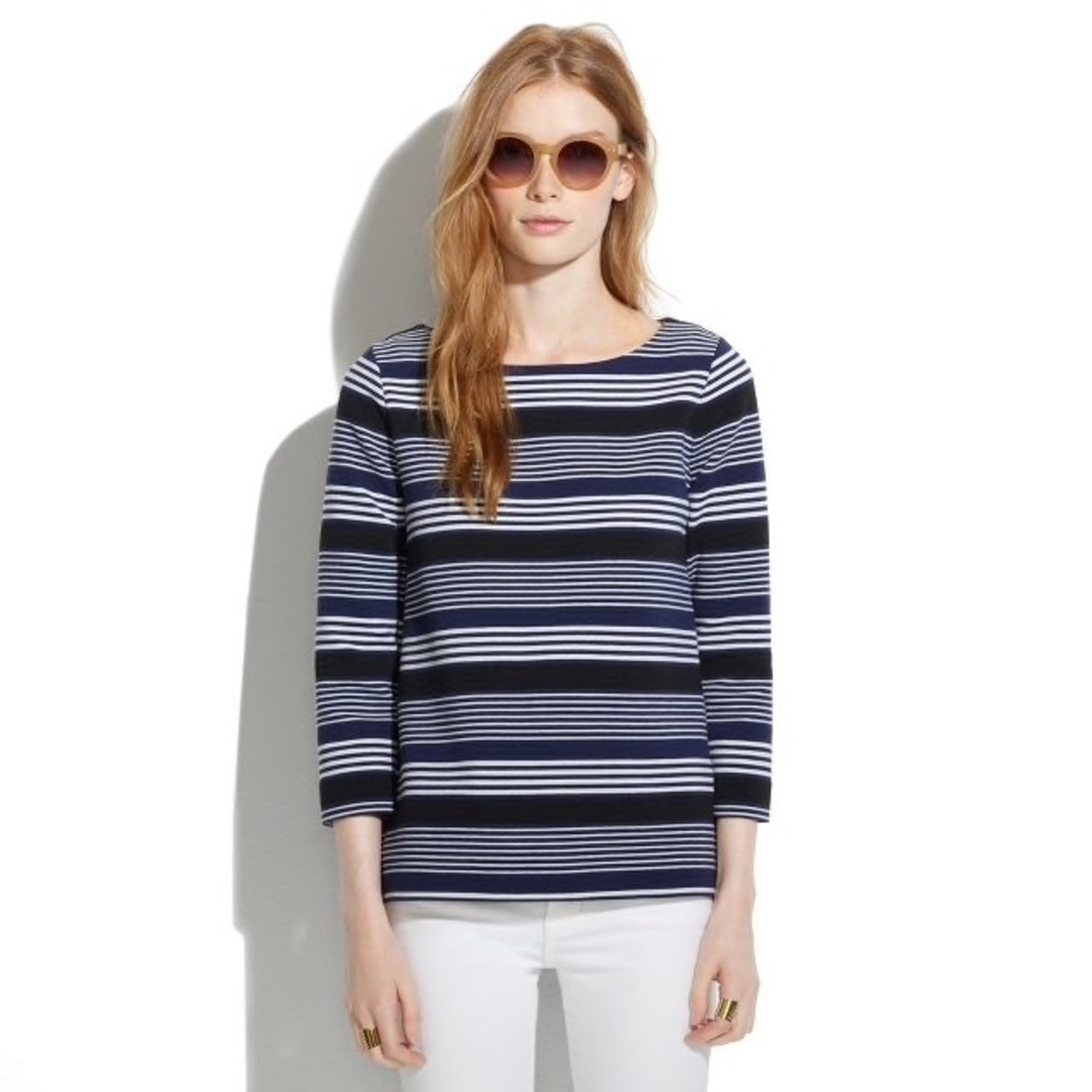 Madewell Gallerist Stripemix Ponte Top